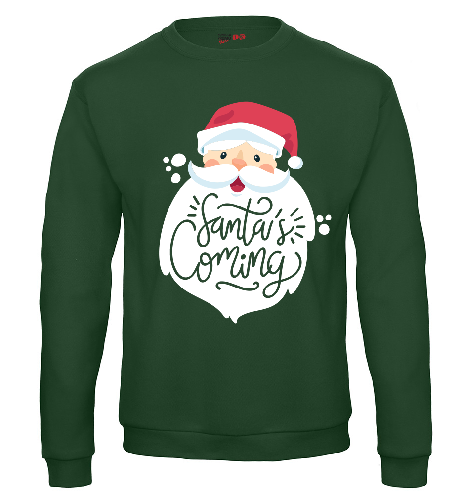 Felpa Natale uomo SANTA CLAUS - Verde