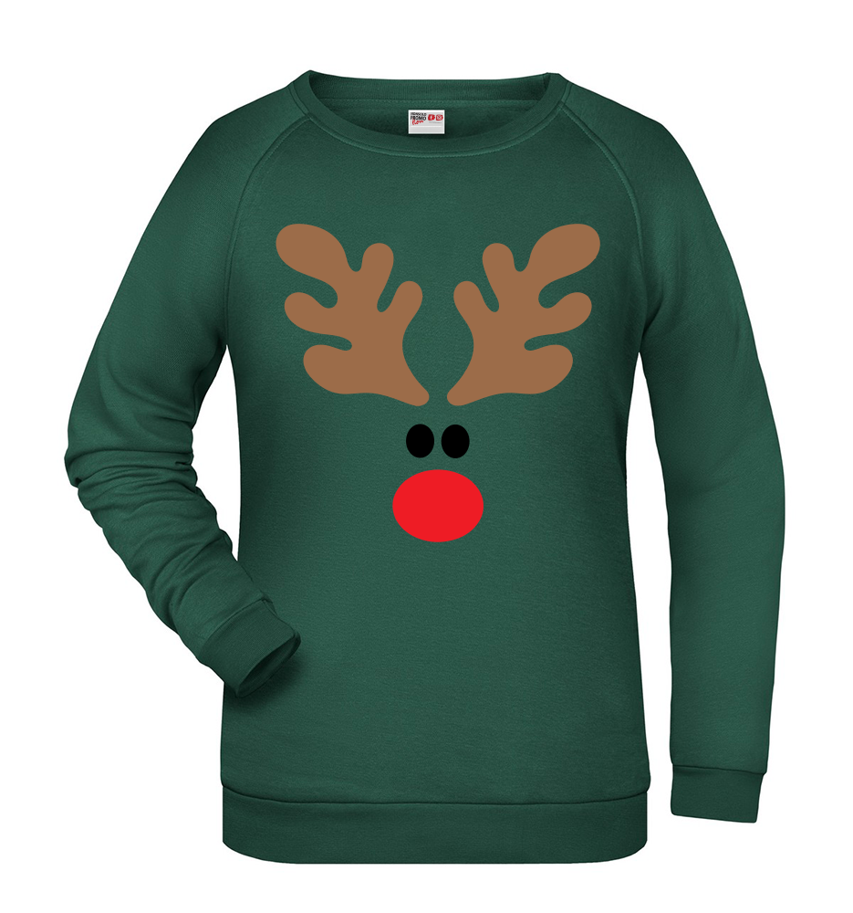 Felpa Natale donna RENNA - Verde