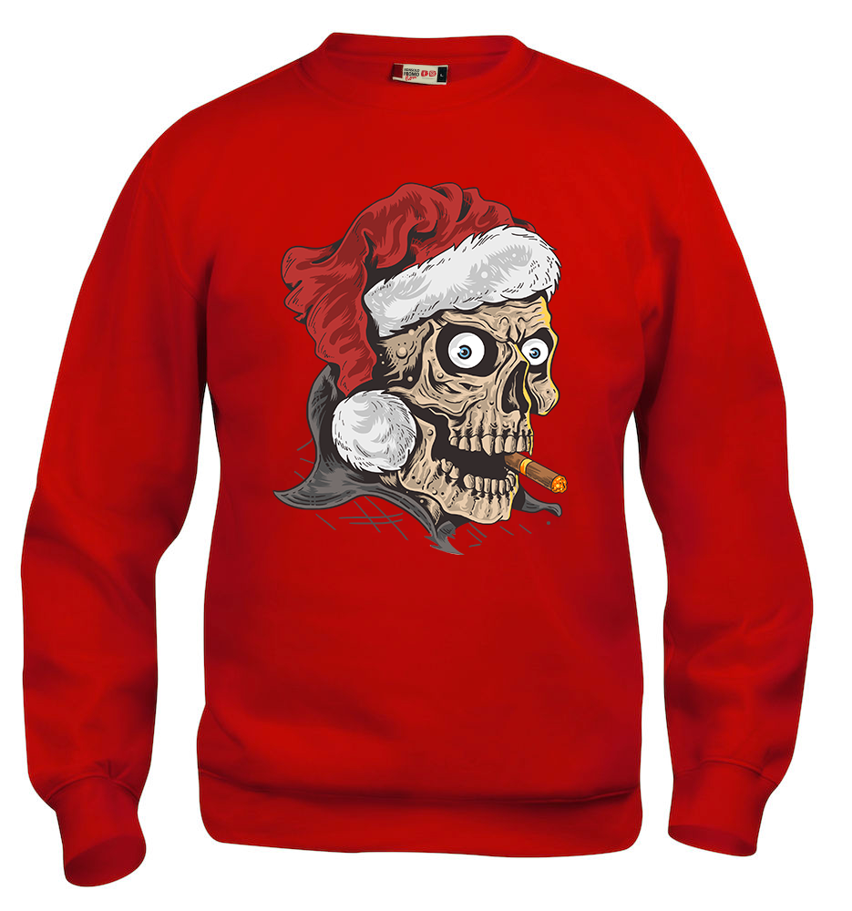 Felpa Natale bambini SKULL - Rossa