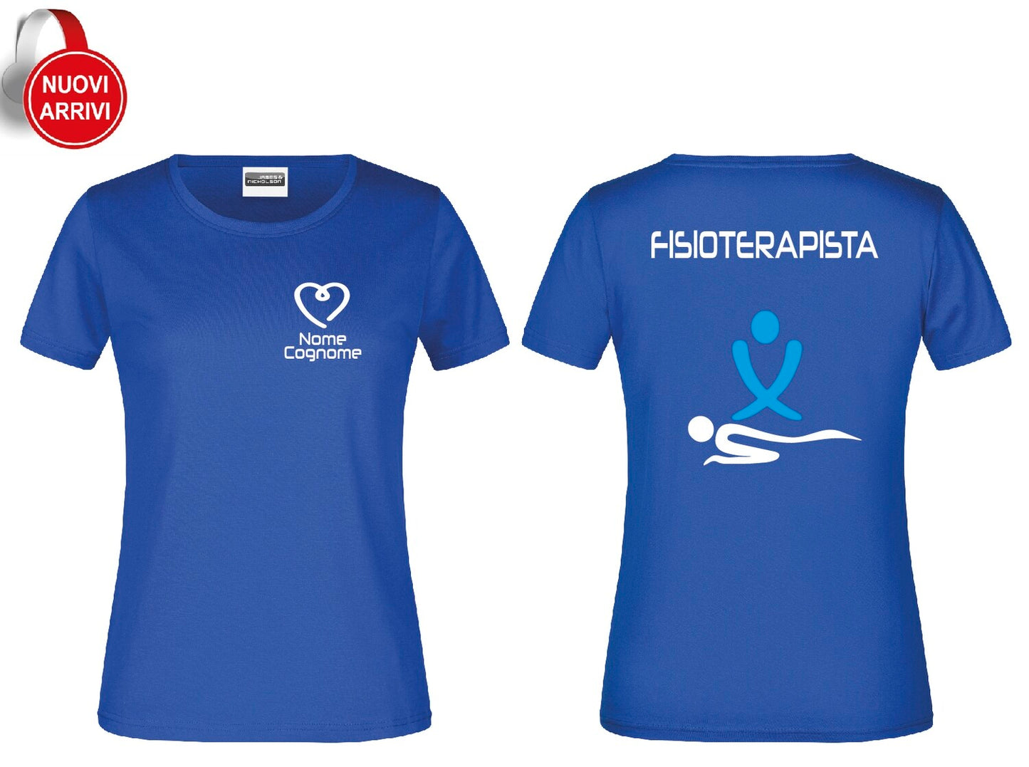 T-shirt Fisioterapista - Osteopata - Massofisioterapista - Massoterapista - Personalizzata con nome