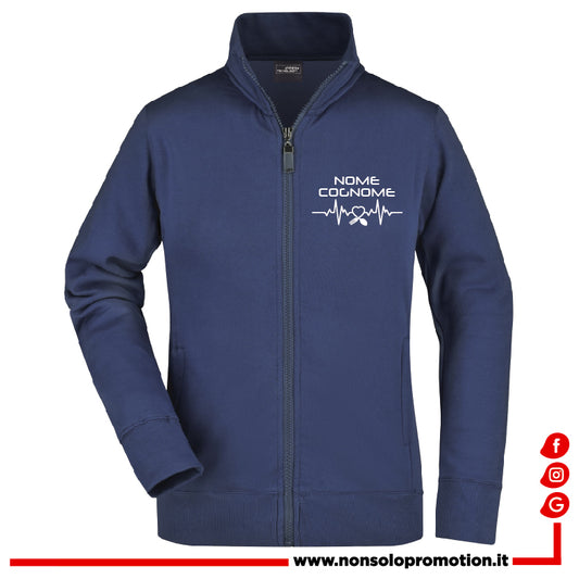 Felpa Nutrizionista Dietologo Full Zip - Personalizzata con nome