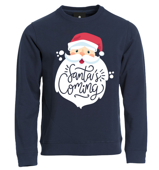 Felpa Natale uomo SANTA CLAUS - Blu