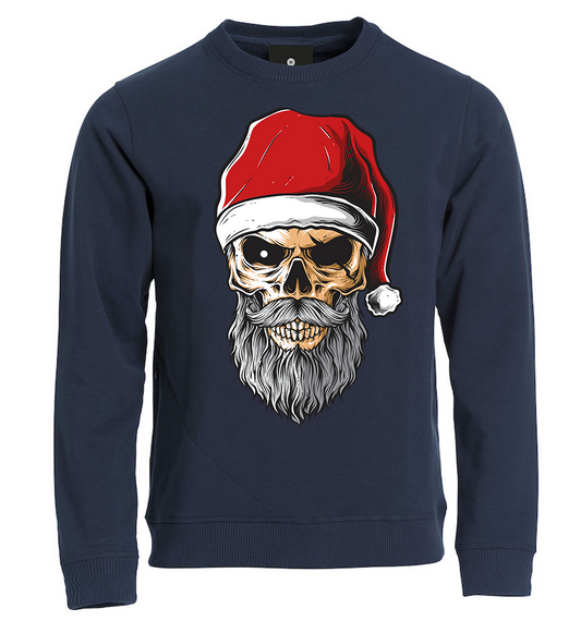 Felpa Natale uomo PIRATA CLAUS - Blu