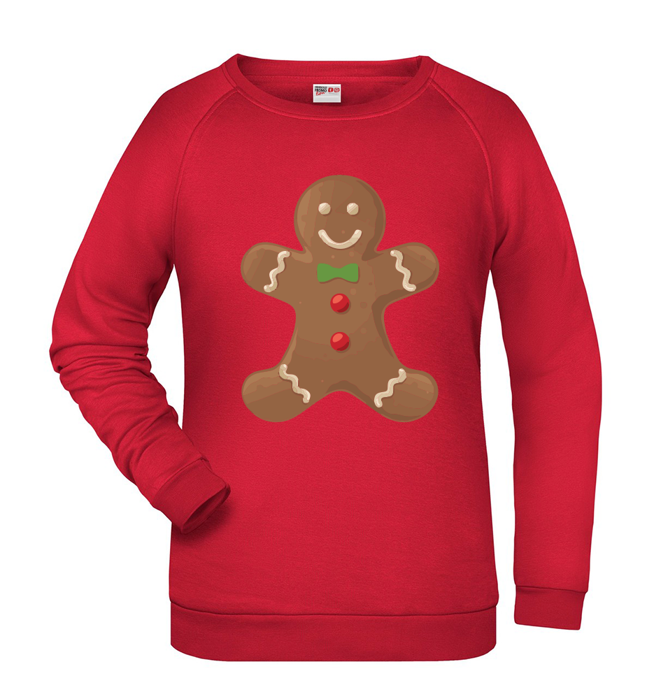 Felpa Natale donna PAN DI ZENZERO - Rossa