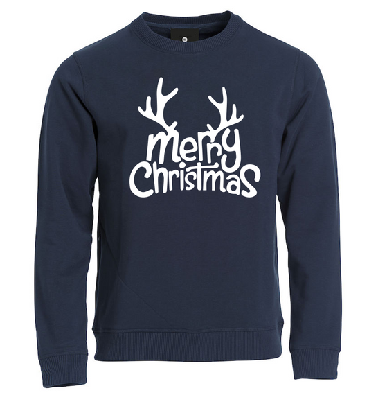 Felpa Natale uomo  MERRY CHRISTMAS - Blu