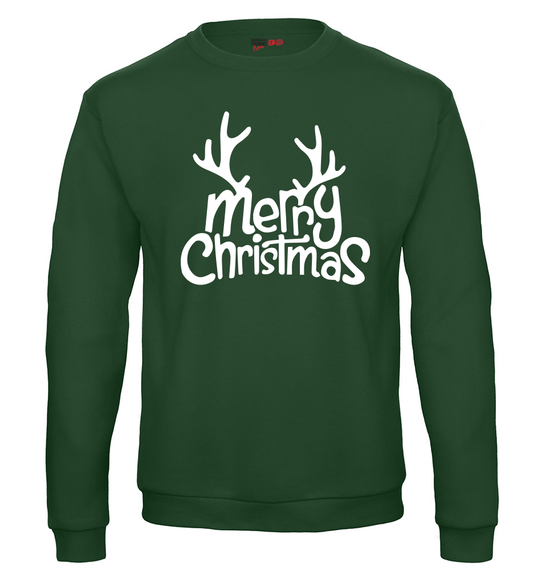 Felpa Natale uomo  MERRY CHRISTMAS - Verde
