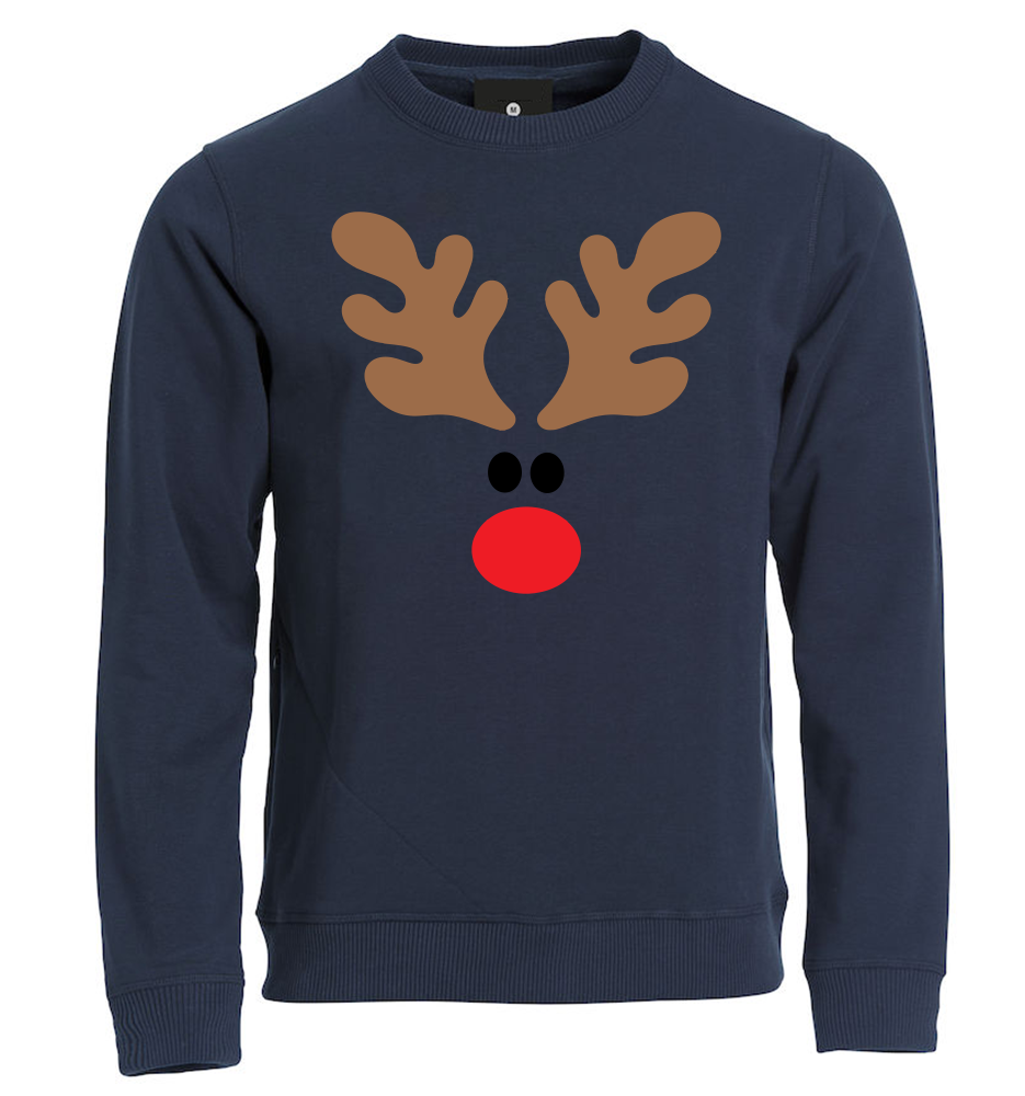 Felpa Natale uomo RENNA - Blu