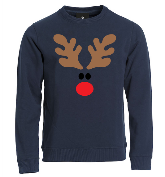 Felpa Natale uomo RENNA - Blu