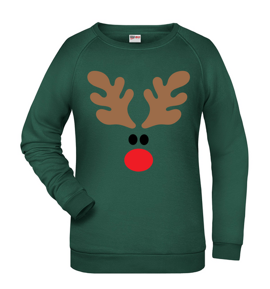 Felpa Natale donna RENNA - Verde