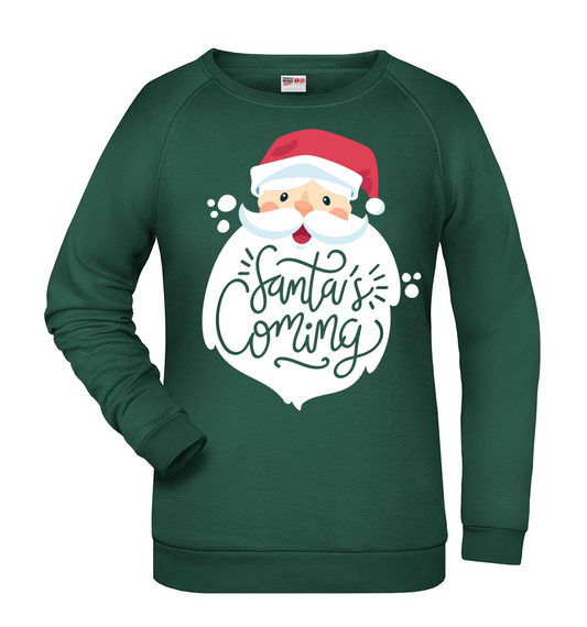 Felpa Natale donna SANTA CLAUS - Verde