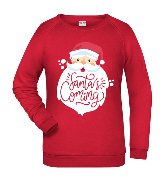Felpa Natale donna SANTA CLAUS - Rossa