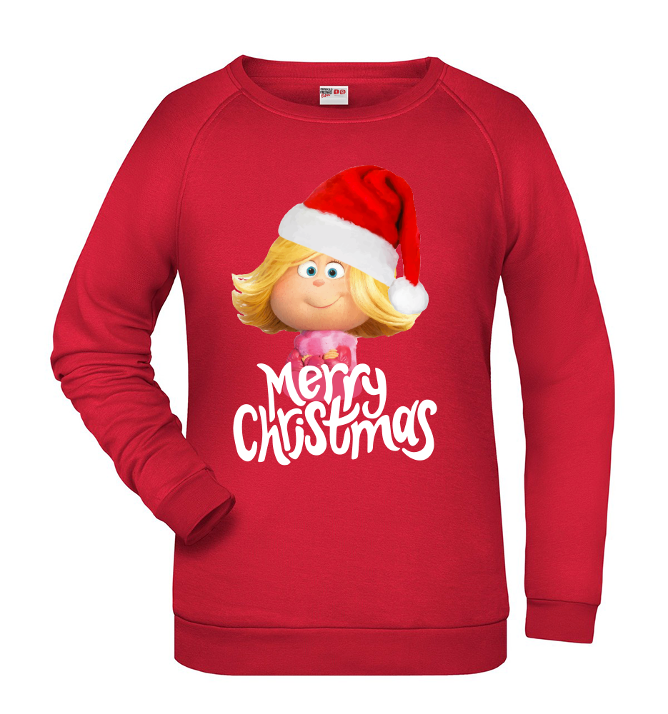 Felpa Natale donna CINDY LOU - Rossa