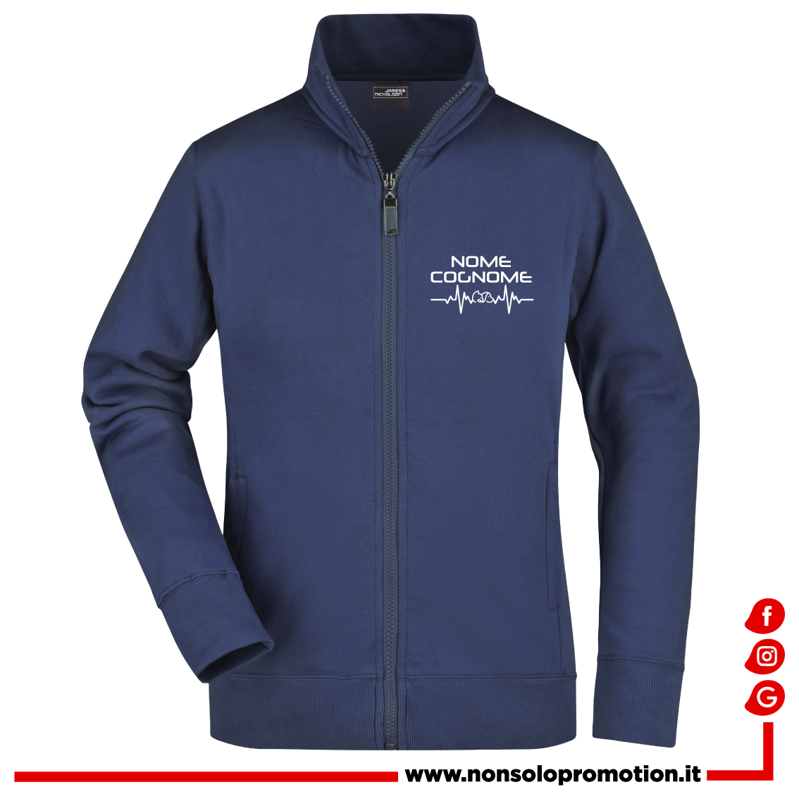 Felpa Veterinario Full Zip - Personalizzata con nome