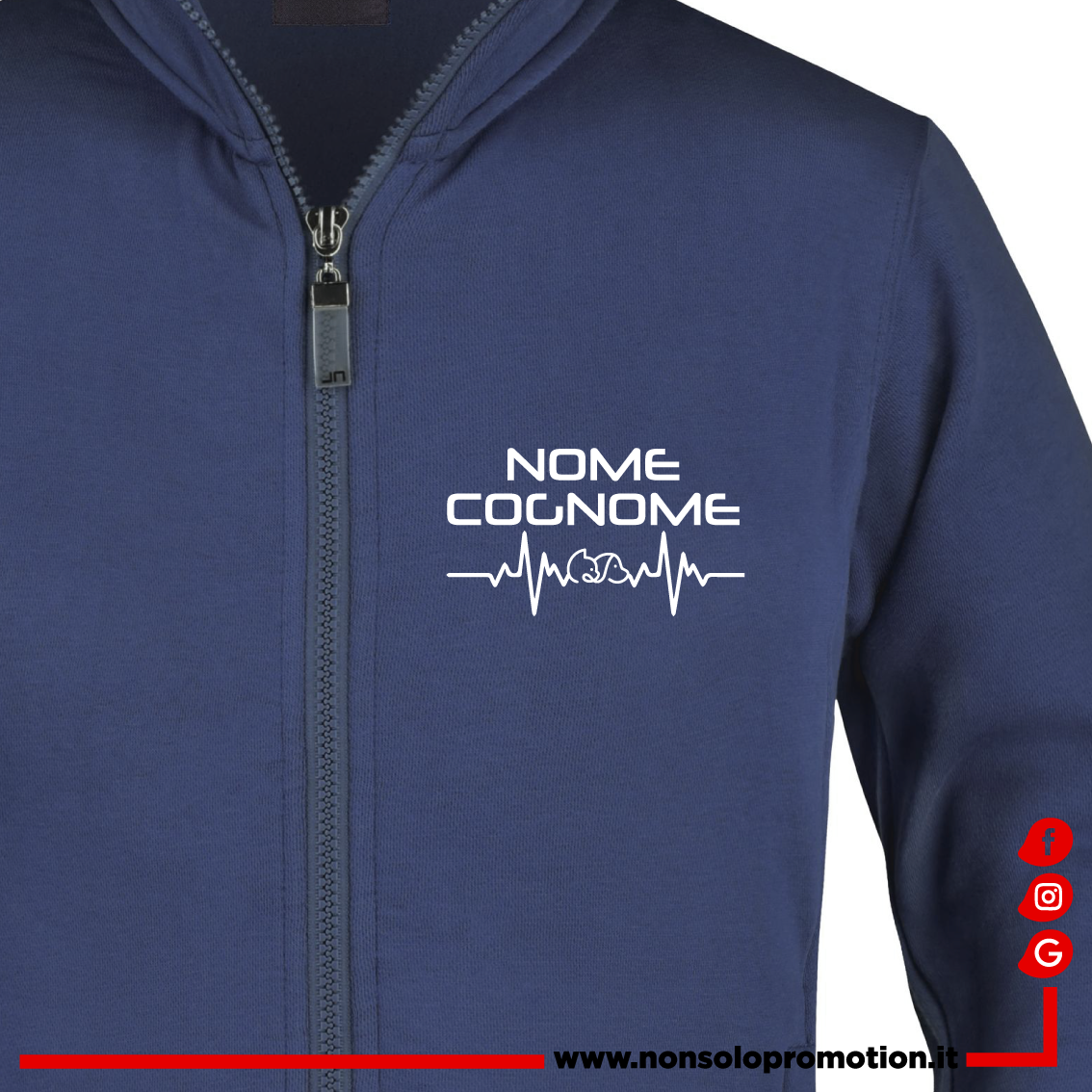 Felpa Veterinario Full Zip - Personalizzata con nome