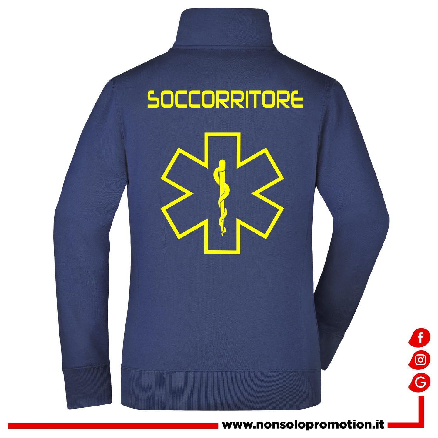 Felpa Soccorritore fluo  - Personalizzata con nome