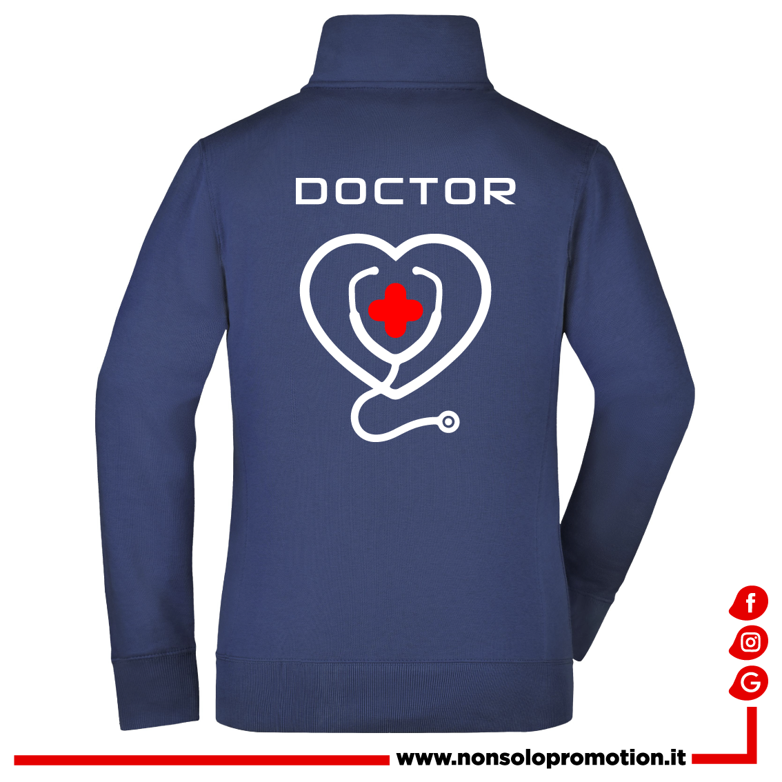 Felpa Doctor Full Zip - Personalizzata con nome