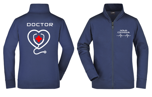 Felpa Doctor Full Zip - Personalizzata con nome