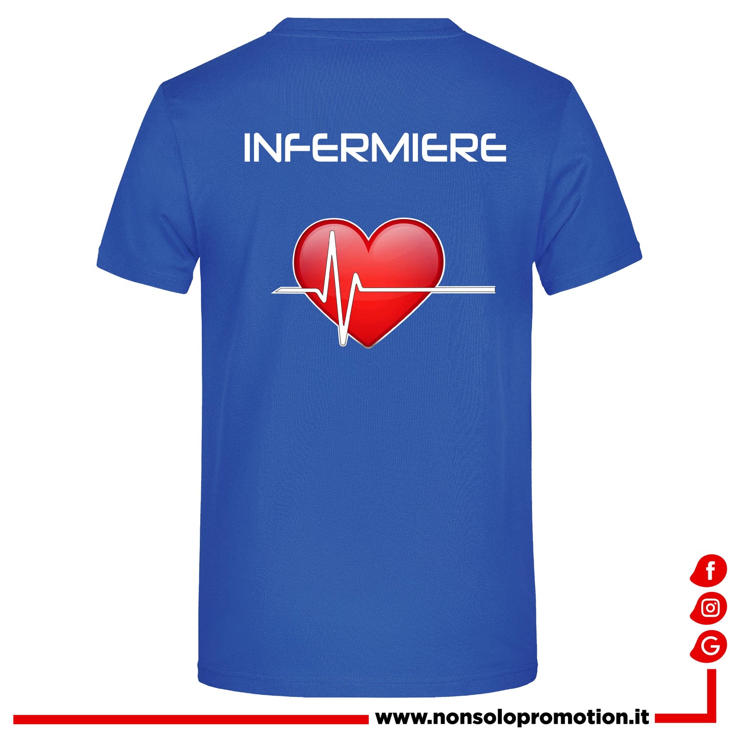 T-shirt Infermiere CUORE ROSSO - Personalizzata con nome