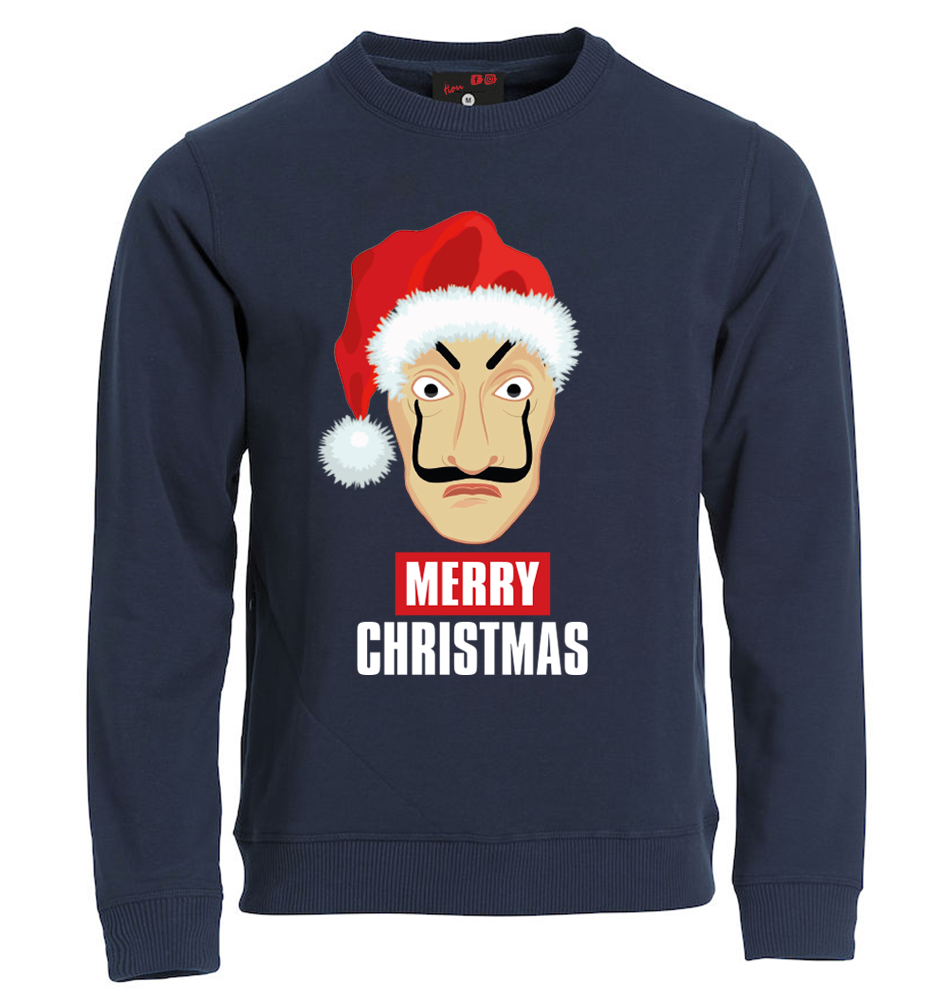 Felpa Natale bambini CASA DE PAPEL - Blu