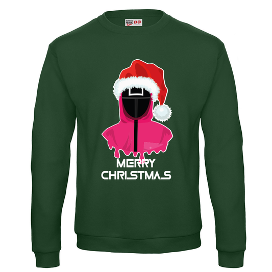 Felpa Natale uomo SQUID GAME - Verde