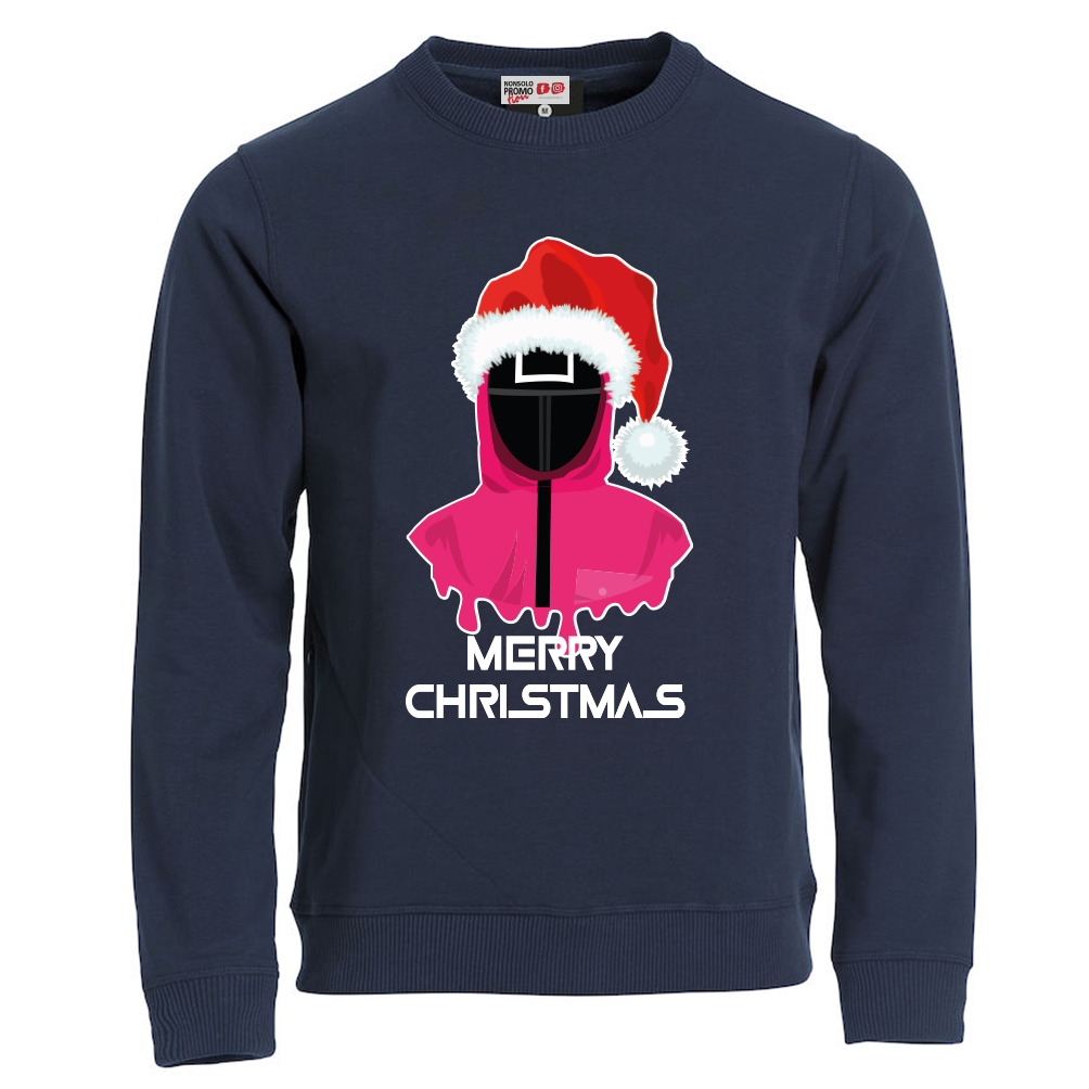 Felpa Natale uomo SQUID GAME - Blu