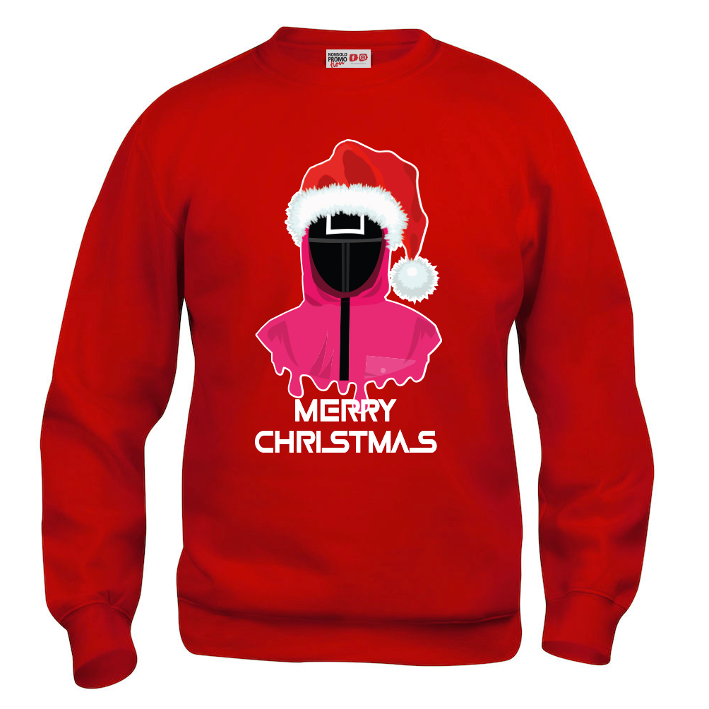 Felpa Natale bambino SQUID GAME - Rossa