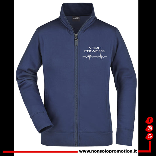 Felpa Tecnico di Laboratorio full zip - Personalizzata con nome