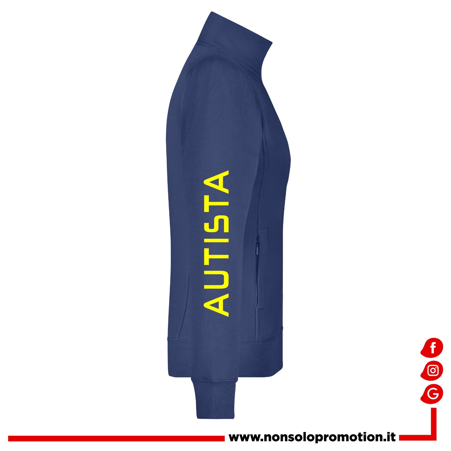 Felpa Autista Soccorritore fluo  - Personalizzata con nome