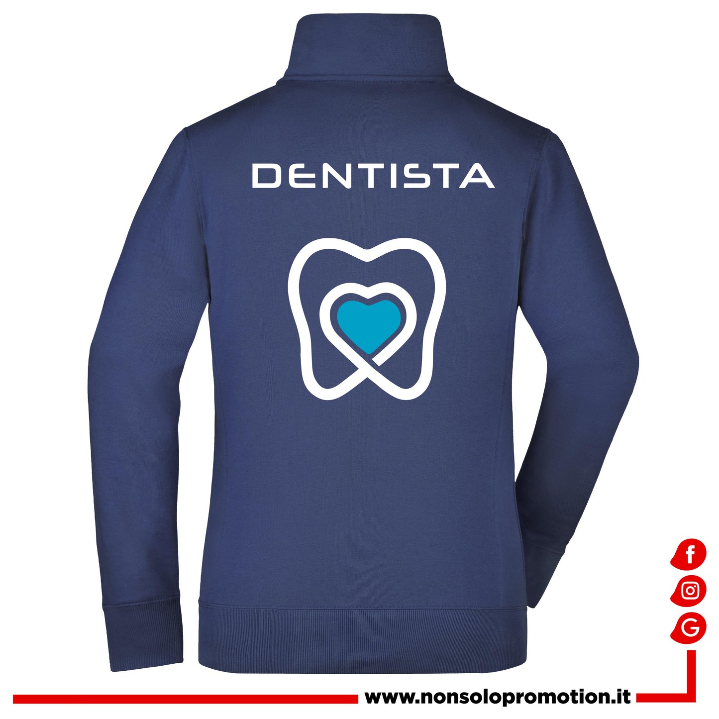Felpa Dentista Full Zip - Personalizzata con nome