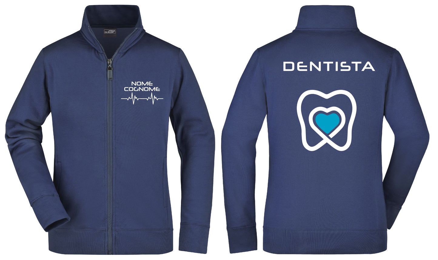 Felpa Dentista Full Zip - Personalizzata con nome