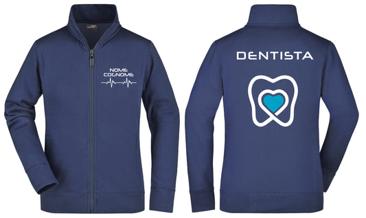Felpa Dentista Full Zip - Personalizzata con nome