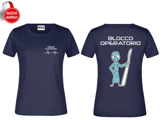 T-shirt Blocco operatorio - Sala Operatoria - Personalizzata con nome