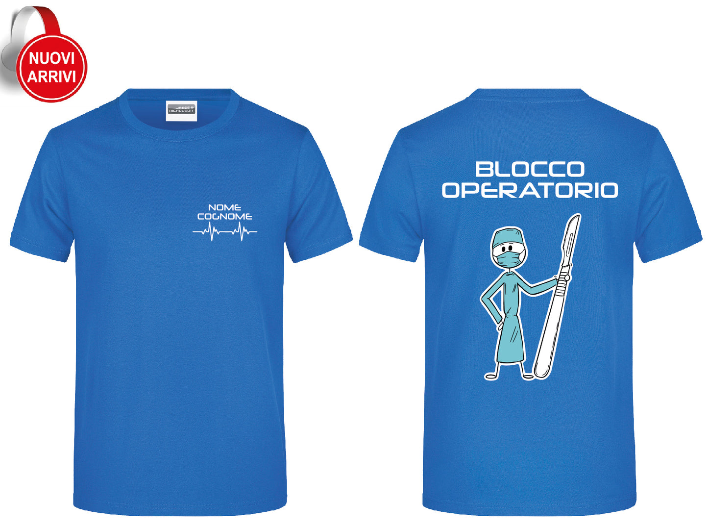 T-shirt Blocco operatorio - Sala Operatoria - Personalizzata con nome