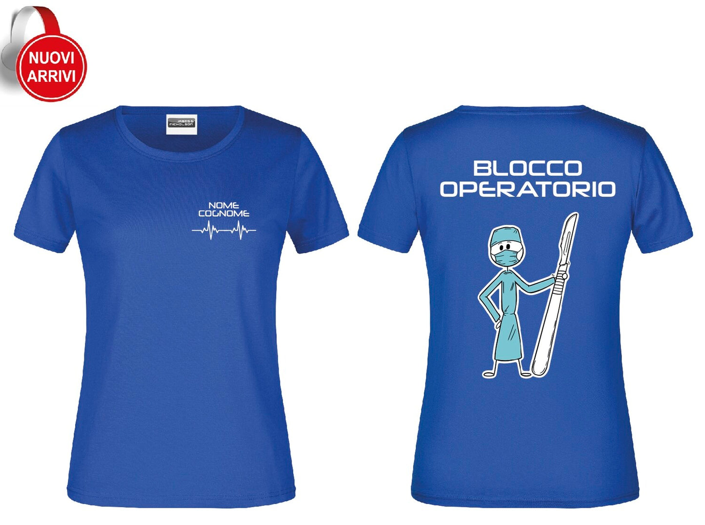 T-shirt Blocco operatorio - Sala Operatoria - Personalizzata con nome