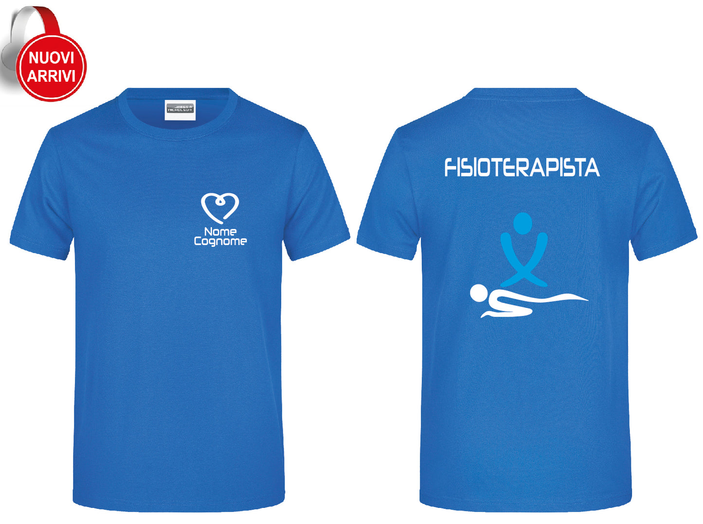 T-shirt Fisioterapista - Osteopata - Massofisioterapista - Massoterapista - Personalizzata con nome