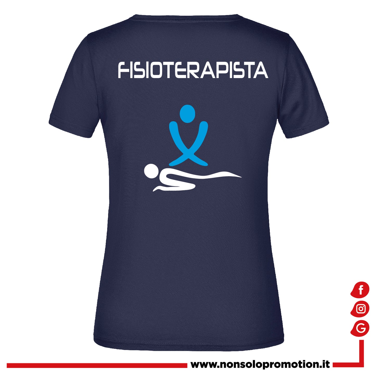 T-shirt Fisioterapista - Osteopata - Massofisioterapista - Massoterapista - Personalizzata con nome