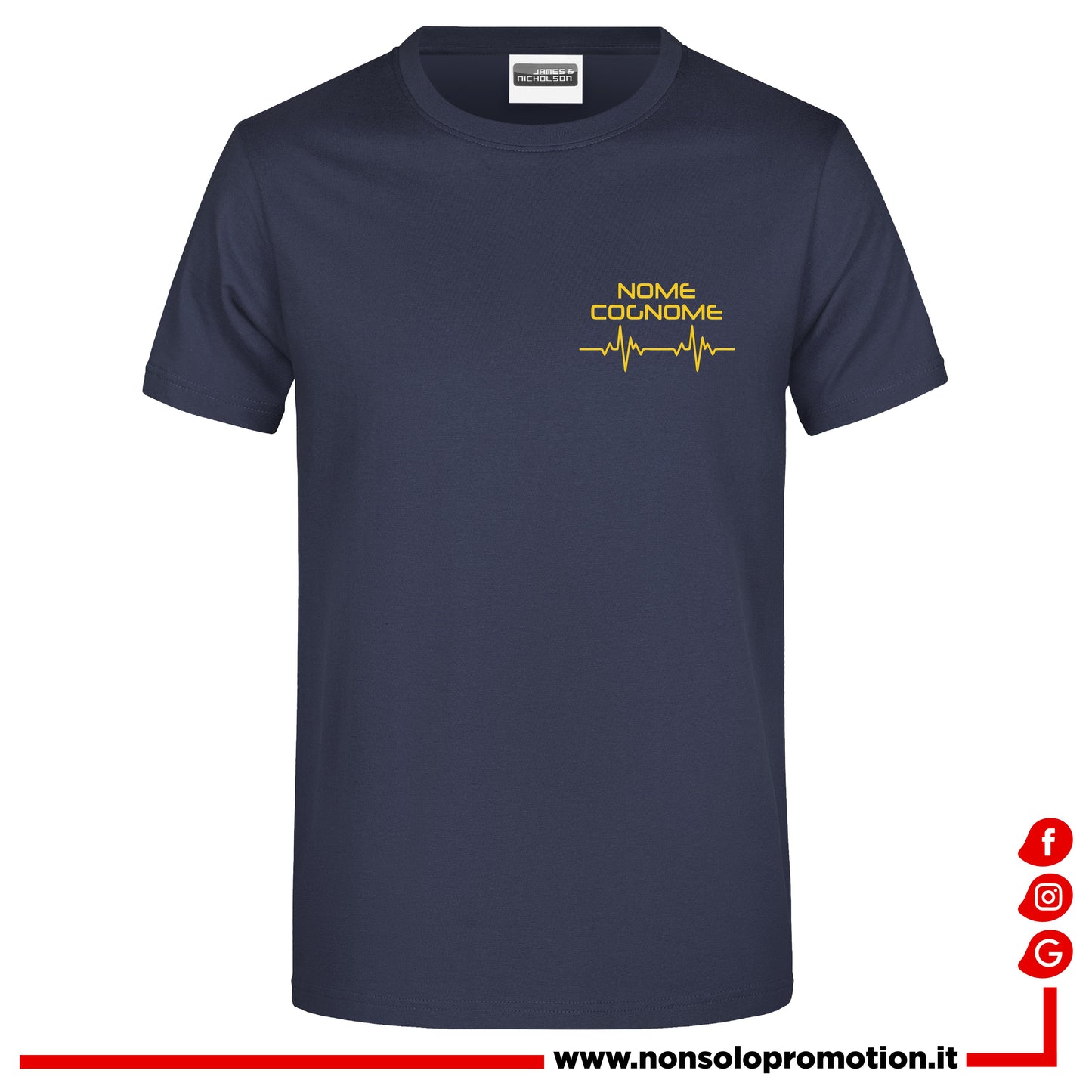 T-shirt Oss CUORE COLORATO - Personalizzata con nome