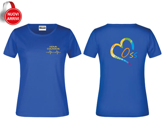 T-shirt Oss CUORE COLORATO - Personalizzata con nome