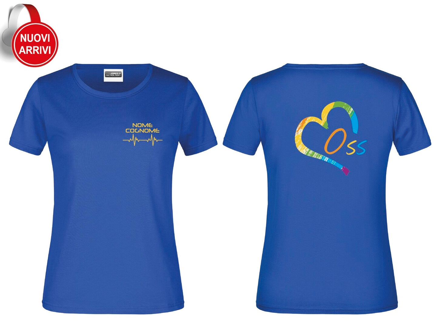 T-shirt Oss CUORE COLORATO - Personalizzata con nome