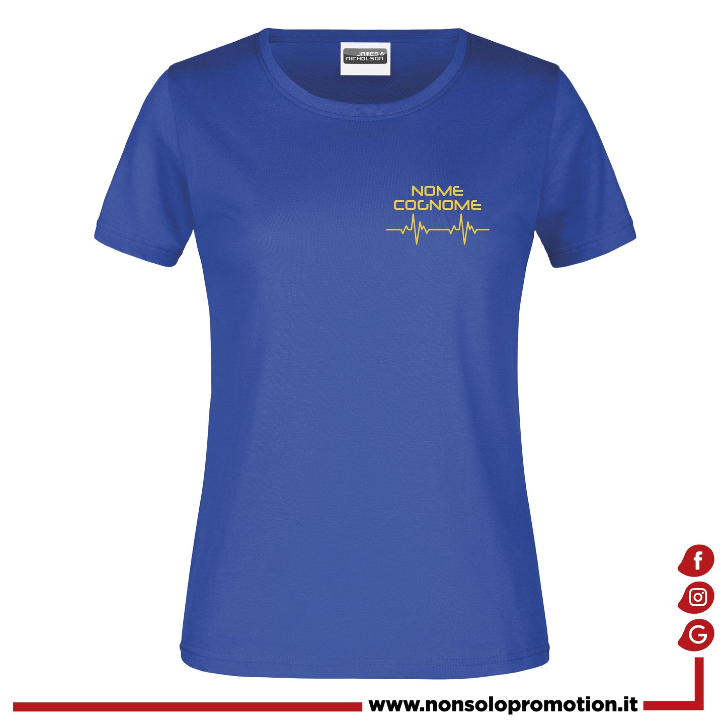 T-shirt Oss CUORE COLORATO - Personalizzata con nome