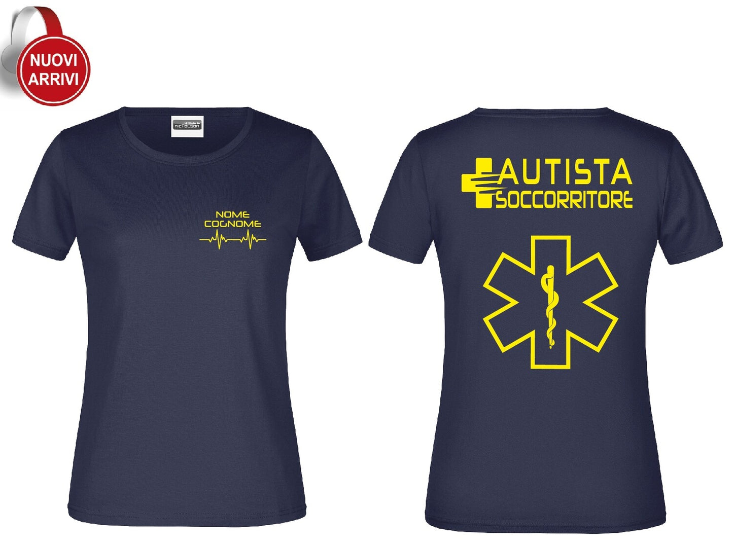 T-shirt Autista soccorritore Fluo - Personalizzata con nome
