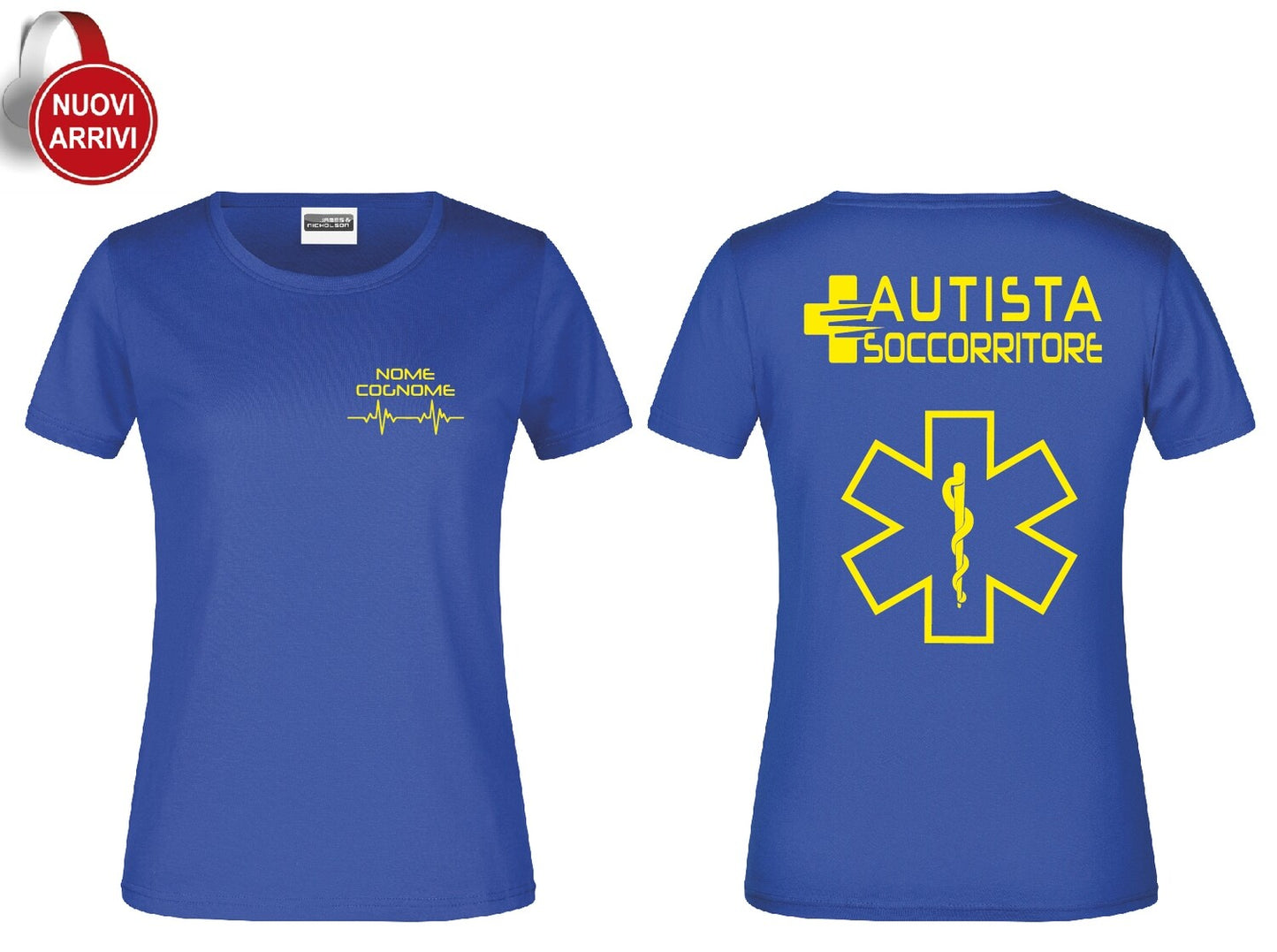 T-shirt Autista soccorritore Fluo - Personalizzata con nome