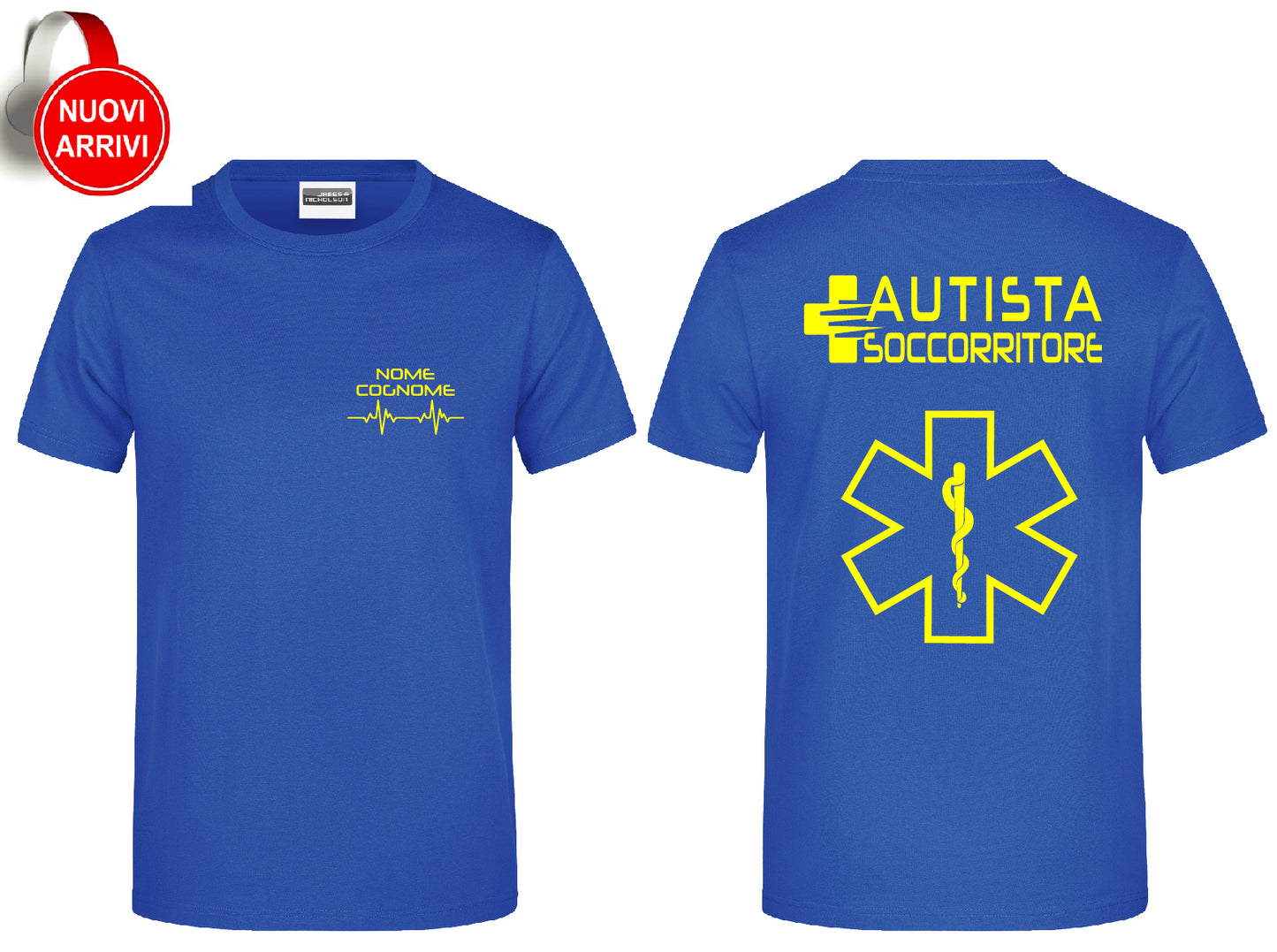 T-shirt Autista soccorritore Fluo - Personalizzata con nome
