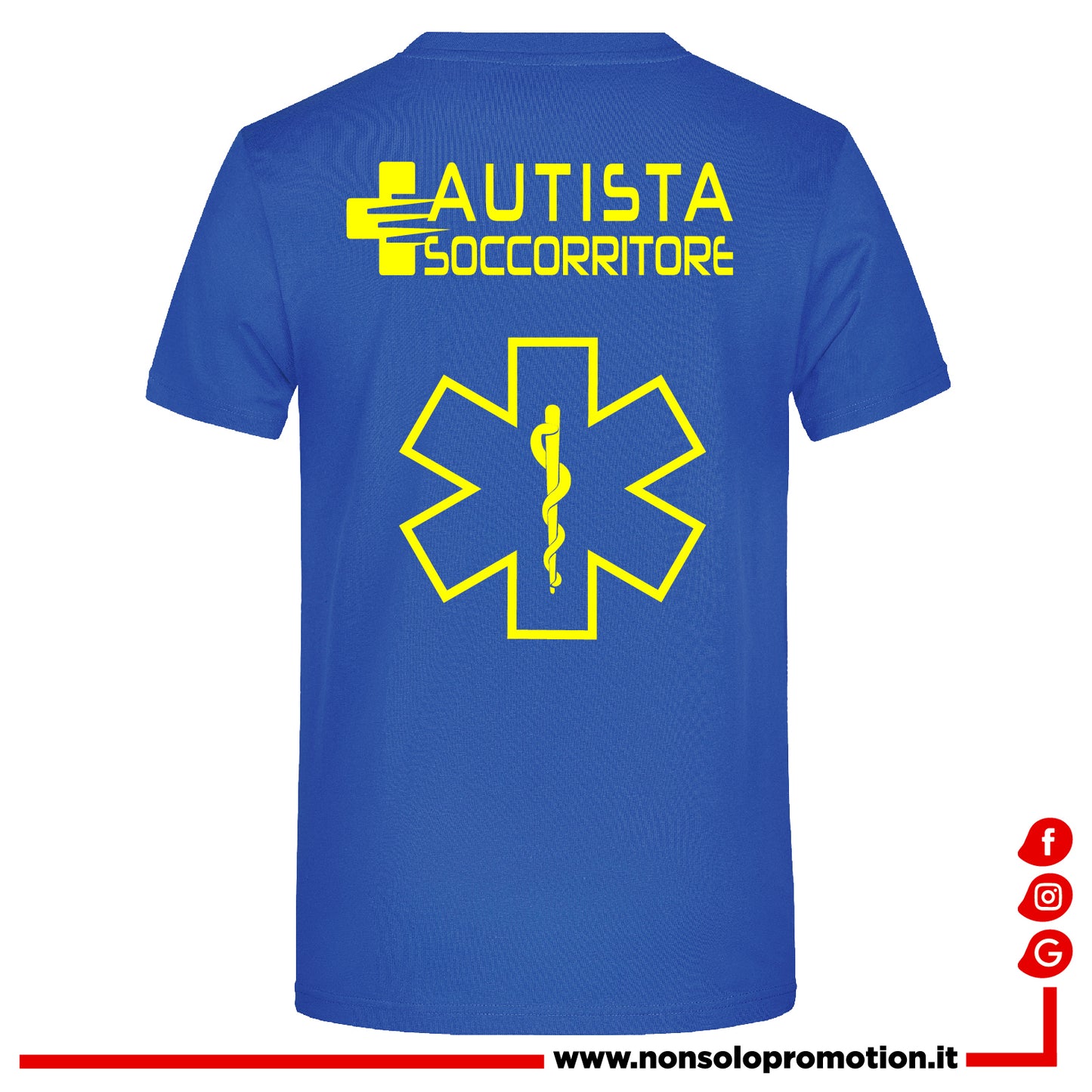 T-shirt Autista soccorritore Fluo - Personalizzata con nome