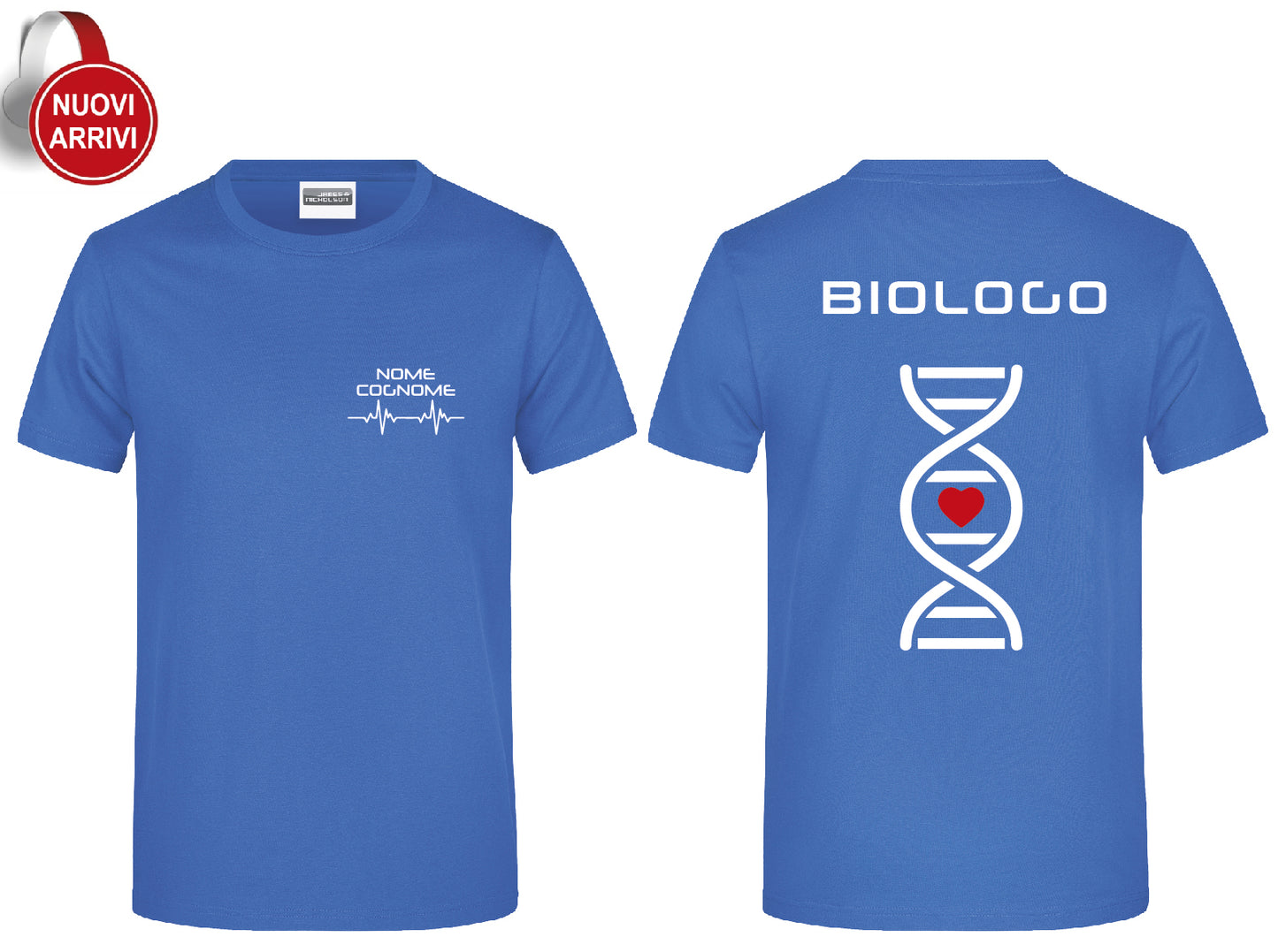 T-shirt Biologo e Biologa DNA - Personalizzata con nome