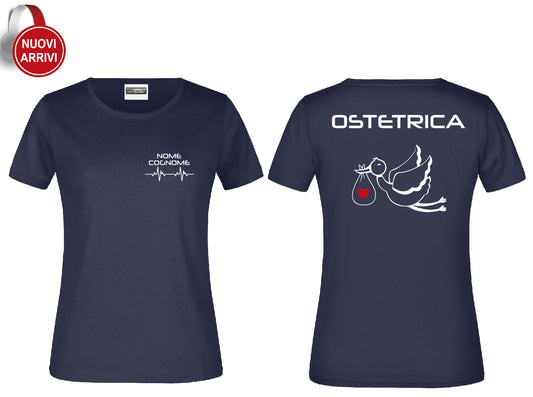 T-shirt Ostetrica e Ostetrico - Personalizzata con nome