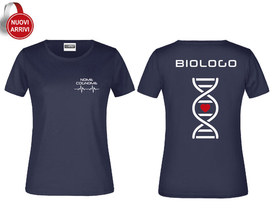 T-shirt Biologo e Biologa DNA - Personalizzata con nome