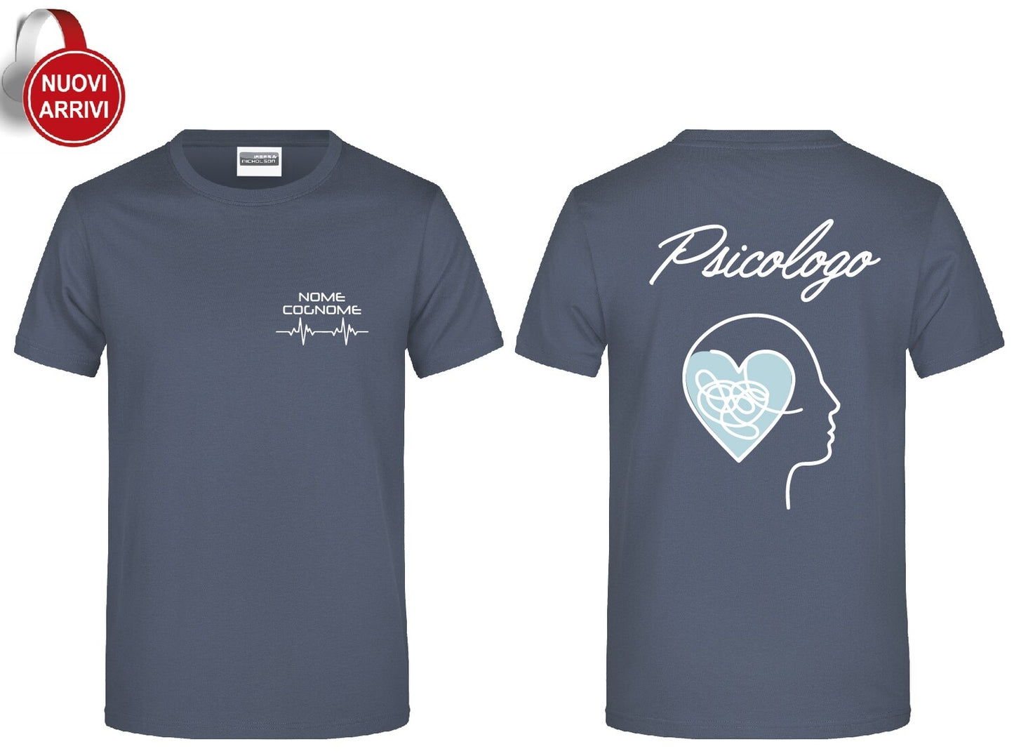 T-shirt Psicologa e Psicologo - Personalizzata con nome