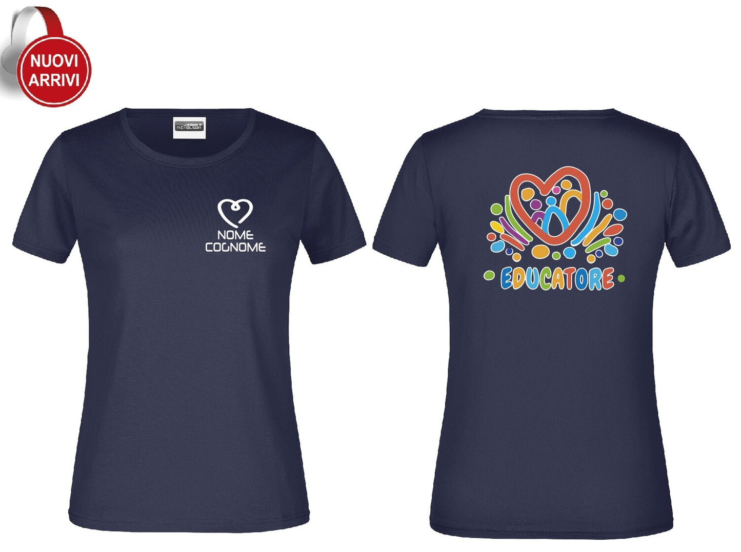 T-shirt Educatore e Educatrice - Personalizzata con nome
