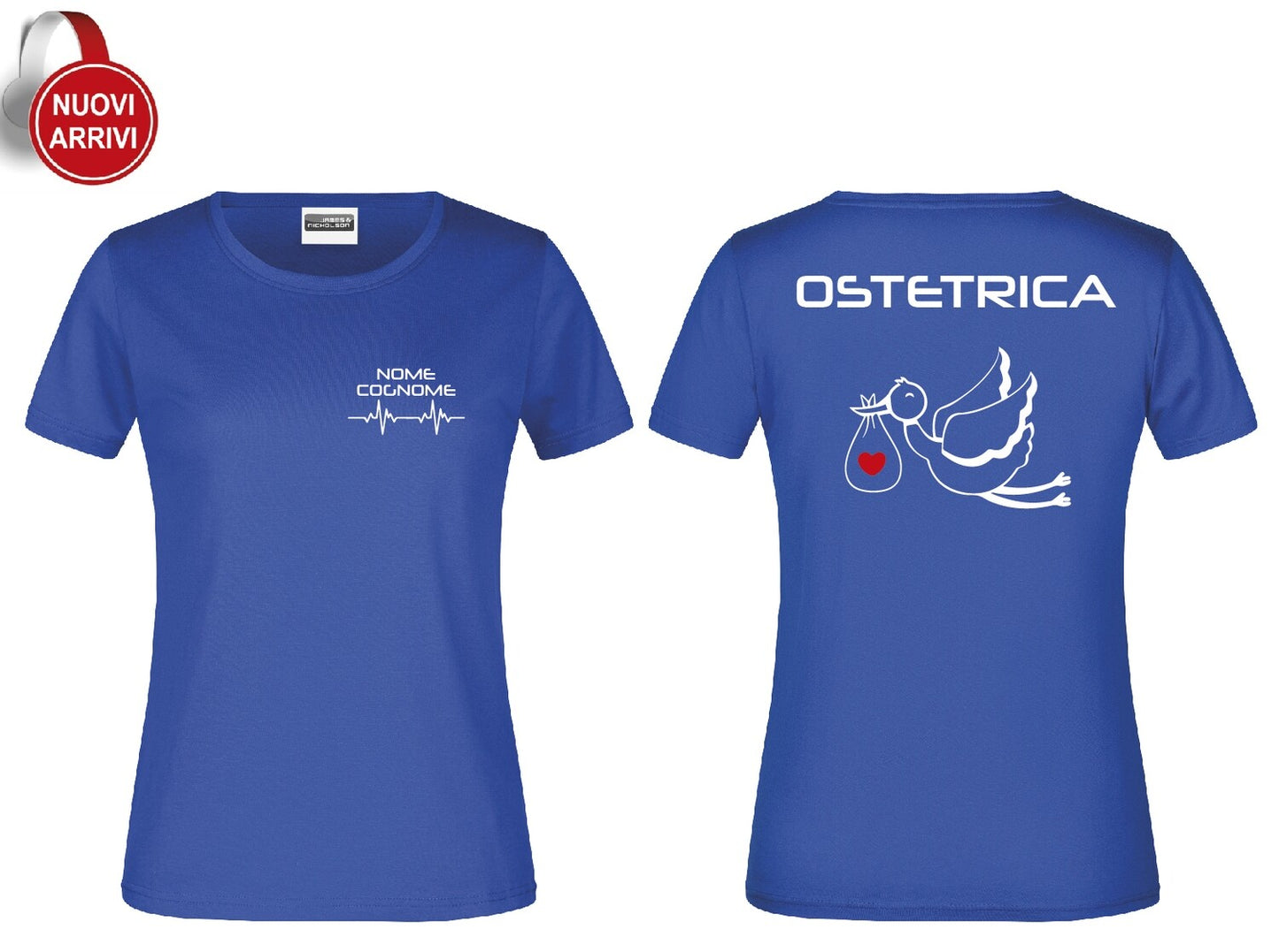 T-shirt Ostetrica e Ostetrico - Personalizzata con nome